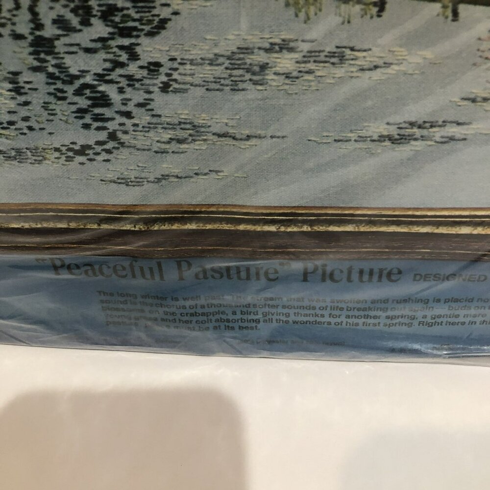 Paragon Crewel Embroidery Peaceful Pasture #0313 Picture Kit 18 x 24 Open Pkg - Picture 5 of 8